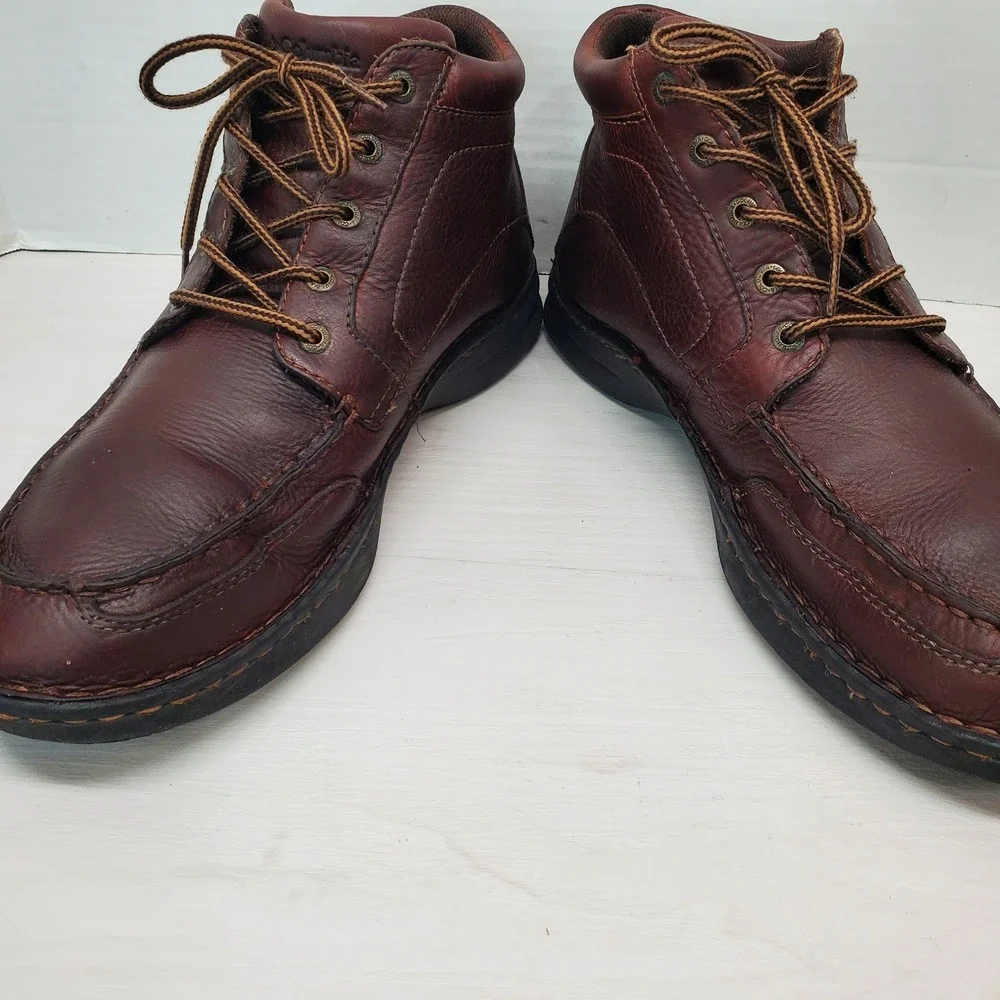 Columbia Wayne Mens 13 US Leather Ankle‎ Boots Lace Up Brown Comfort System